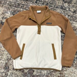 Columbia Brown and White Fleece Jacket